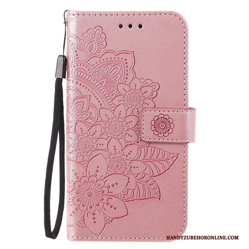 Custodia in pelle Samsung Galaxy M32 Fiore Mandala