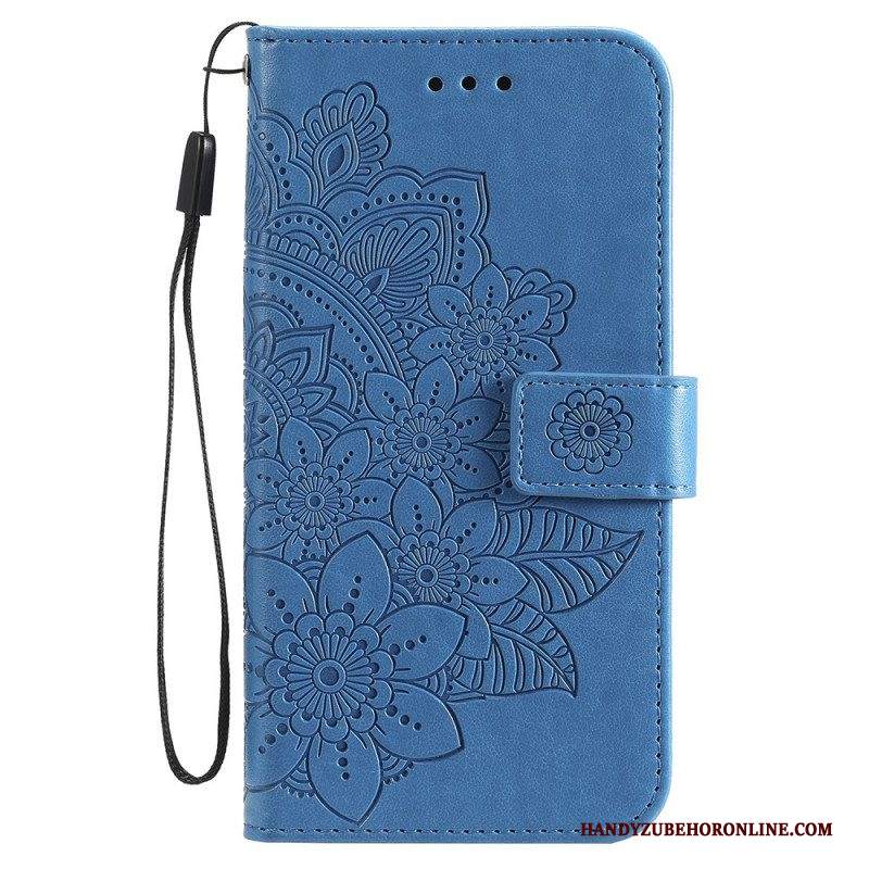 Custodia in pelle Samsung Galaxy M32 Fiore Mandala