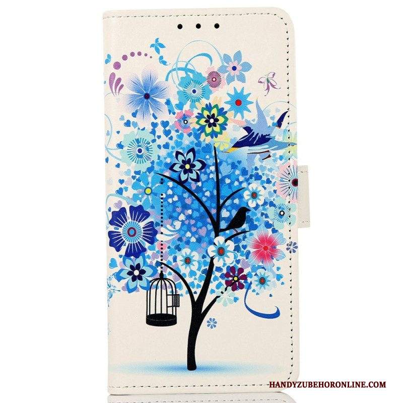 Custodia in pelle Samsung Galaxy M33 5G Albero In Fiore