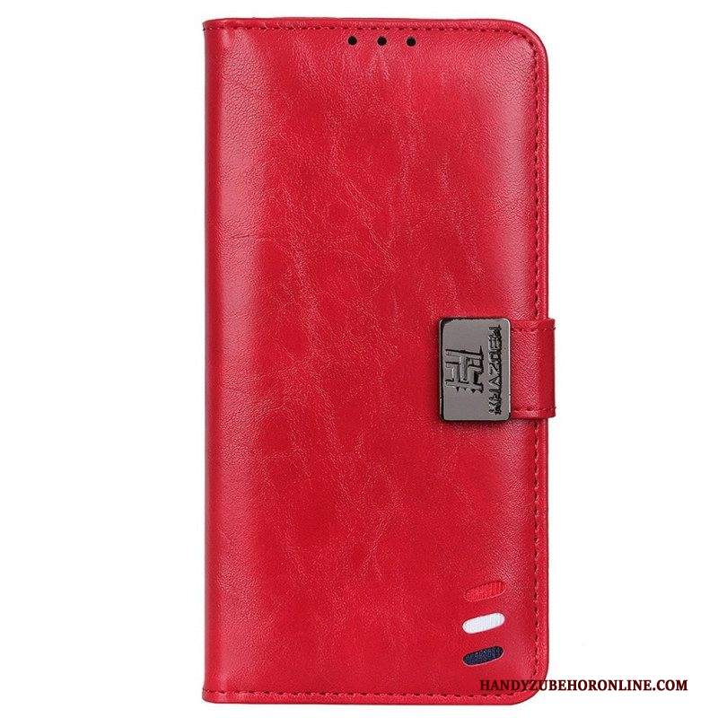 Custodia in pelle Samsung Galaxy M33 5G Chiusura In Argento Tricolore