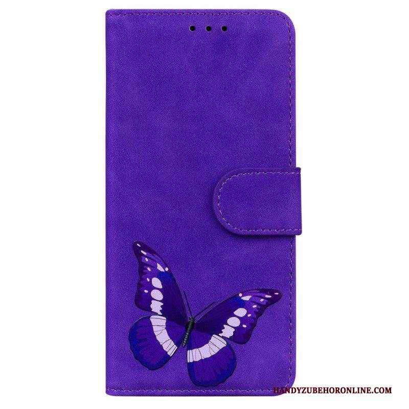 Custodia in pelle Samsung Galaxy M33 5G Farfalla