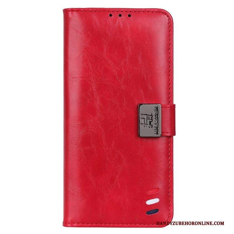 Custodia in pelle Samsung Galaxy M53 5G Chiusura In Argento Tricolore