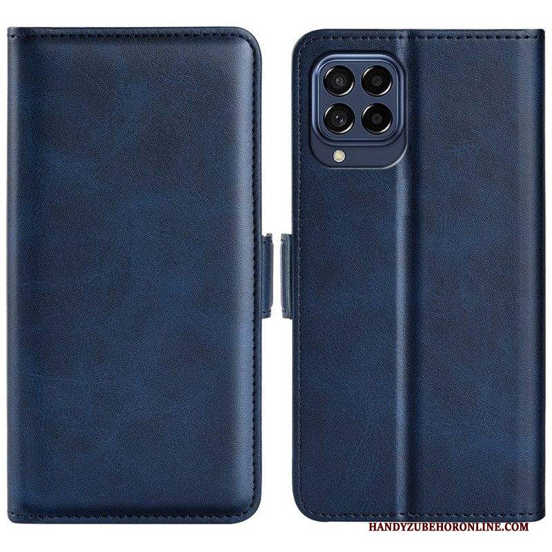 Custodia in pelle Samsung Galaxy M53 5G Folio Cover Doppio Lembo