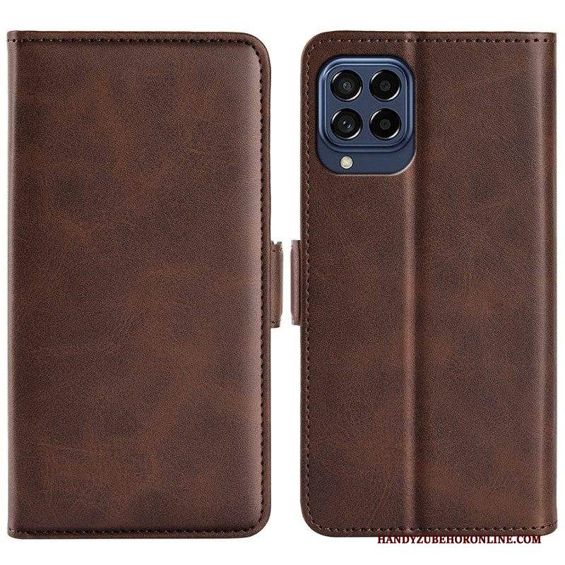 Custodia in pelle Samsung Galaxy M53 5G Folio Cover Doppio Lembo