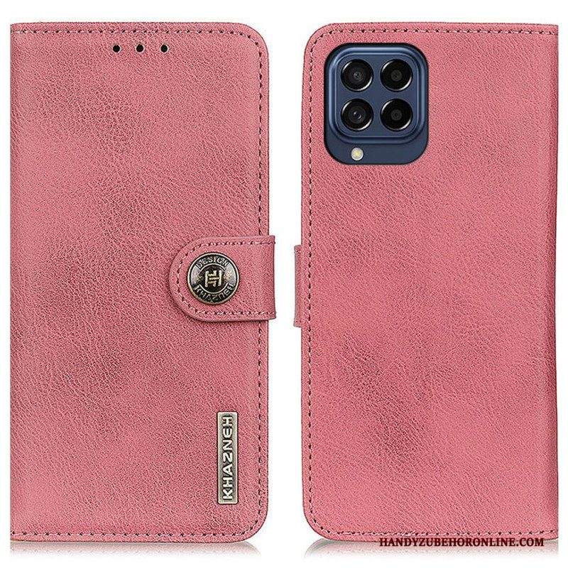 Custodia in pelle Samsung Galaxy M53 5G Similpelle Khazneh