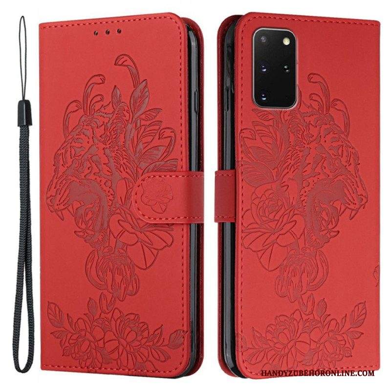 Custodia in pelle Samsung Galaxy S20 Plus / S20 Plus 5G Barocco Strappy Tiger