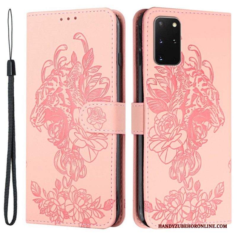 Custodia in pelle Samsung Galaxy S20 Plus / S20 Plus 5G Barocco Strappy Tiger