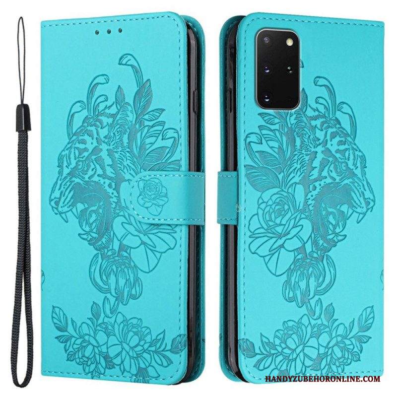 Custodia in pelle Samsung Galaxy S20 Plus / S20 Plus 5G Barocco Strappy Tiger