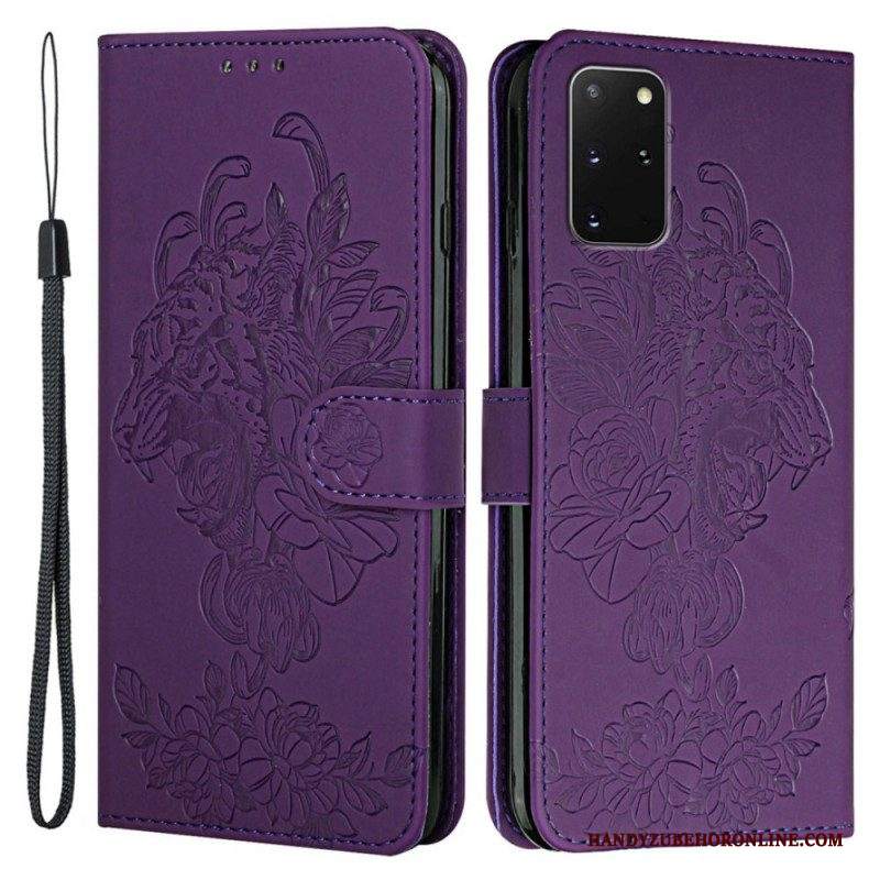 Custodia in pelle Samsung Galaxy S20 Plus / S20 Plus 5G Barocco Strappy Tiger