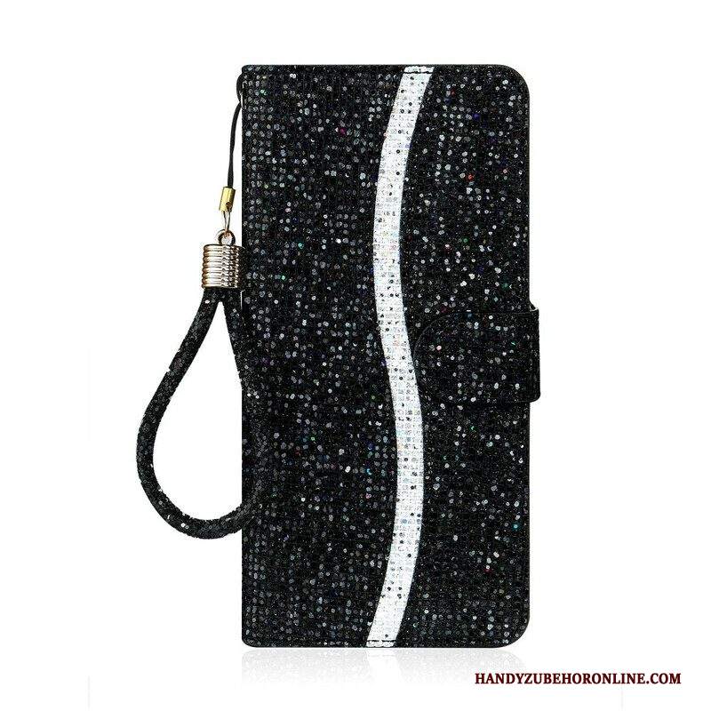 Custodia in pelle Samsung Galaxy S20 Plus / S20 Plus 5G Design A S Con Paillettes