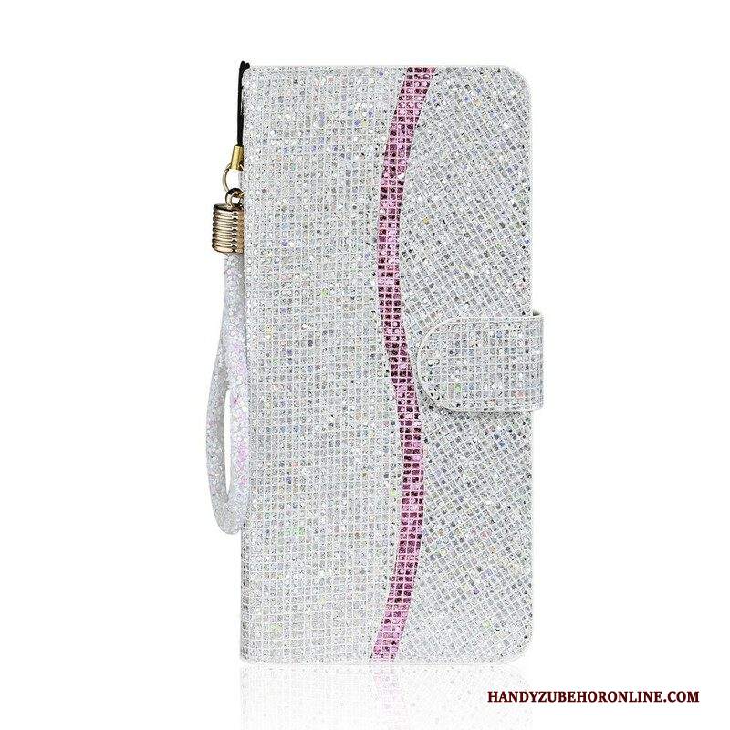 Custodia in pelle Samsung Galaxy S20 Plus / S20 Plus 5G Design A S Con Paillettes