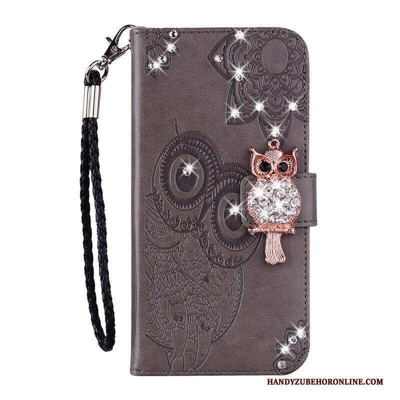 Custodia in pelle Samsung Galaxy S21 5G Mandala E Fascino Del Gufo