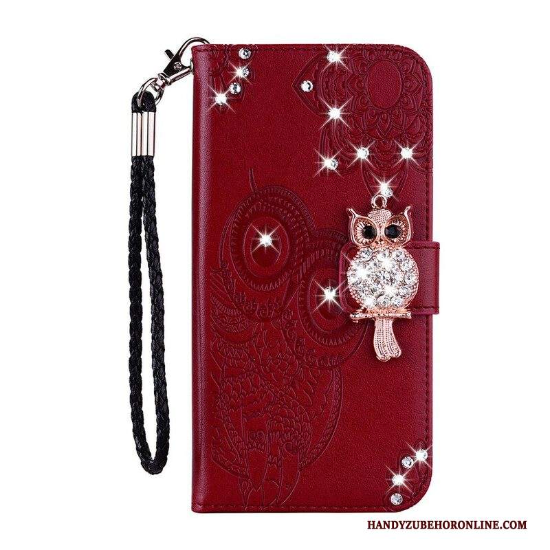 Custodia in pelle Samsung Galaxy S21 5G Mandala E Fascino Del Gufo