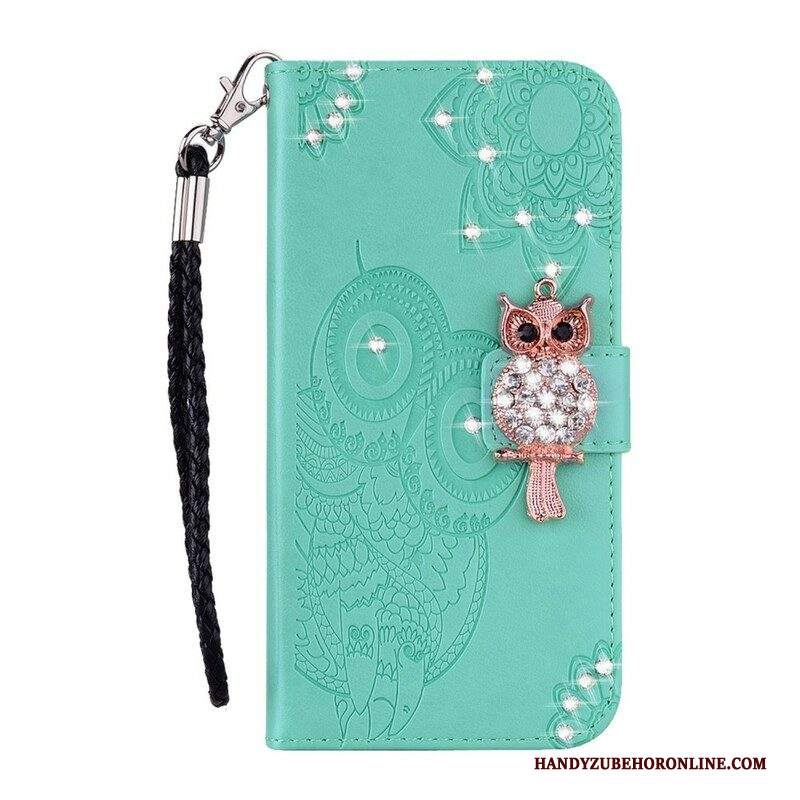 Custodia in pelle Samsung Galaxy S21 5G Mandala E Fascino Del Gufo