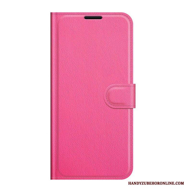 Custodia in pelle Samsung Galaxy S21 FE Classica Ecopelle Litchi