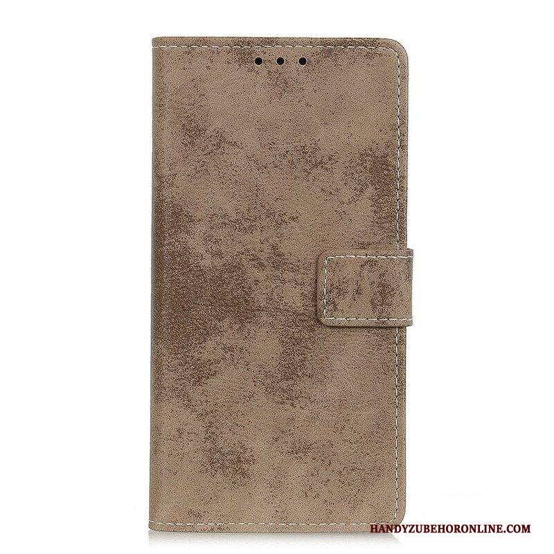 Custodia in pelle Samsung Galaxy S21 FE Effetto Pelle Vintage