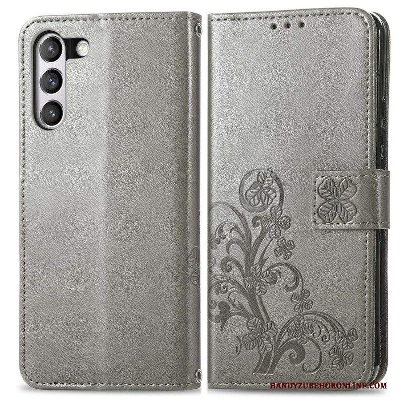 Custodia in pelle Samsung Galaxy S21 FE Fiori Astratti