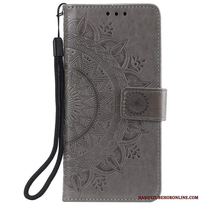 Custodia in pelle Samsung Galaxy S21 FE Mandala Del Sole