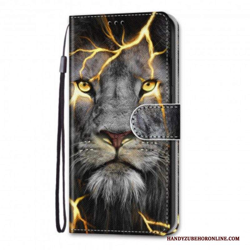 Custodia in pelle Samsung Galaxy S21 Ultra 5G Felino Magico