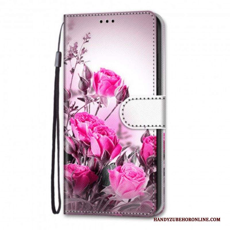 Custodia in pelle Samsung Galaxy S21 Ultra 5G Fiori Magici