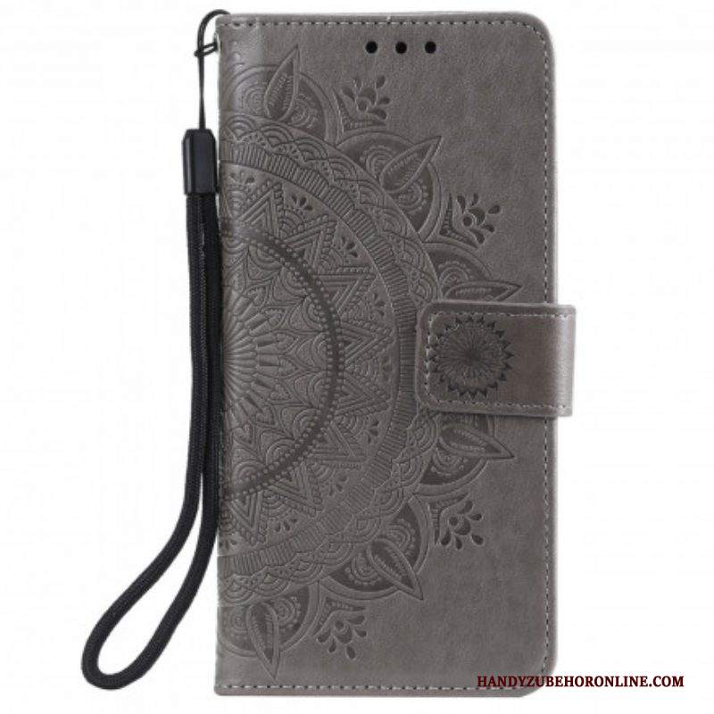 Custodia in pelle Samsung Galaxy S21 Ultra 5G Mandala Del Sole