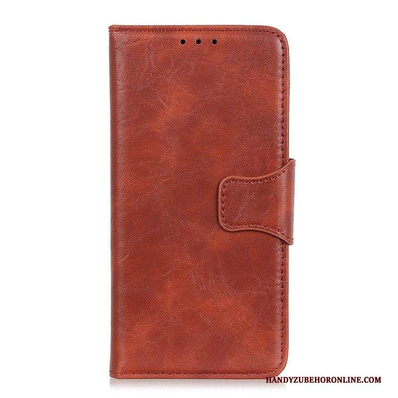 Custodia in pelle Samsung Galaxy S22 5G Chiusura Reversibile In Pelle Crosta