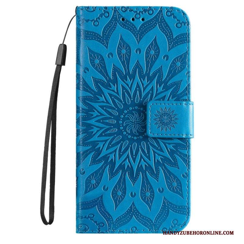 Custodia in pelle Samsung Galaxy S22 Plus 5G Fiore Del Sole