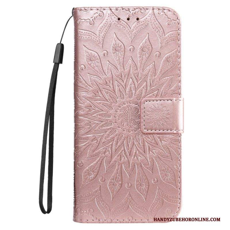 Custodia in pelle Samsung Galaxy S22 Plus 5G Fiore Del Sole