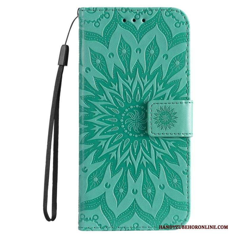 Custodia in pelle Samsung Galaxy S22 Plus 5G Fiore Del Sole