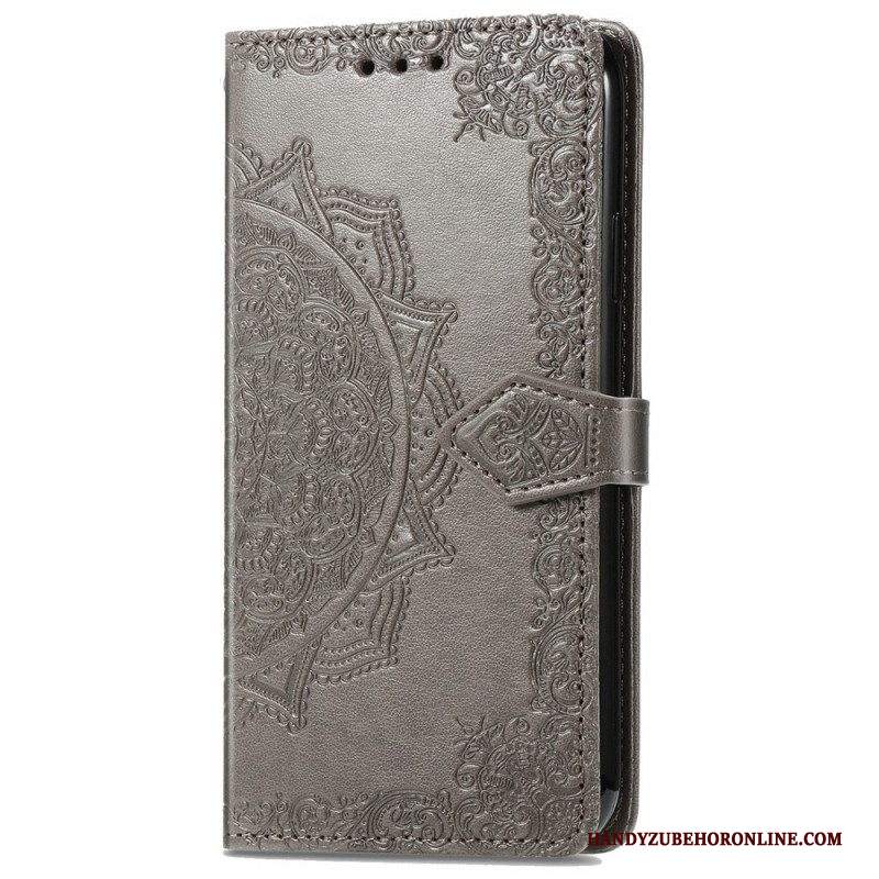 Custodia in pelle Samsung Galaxy S22 Ultra 5G Mandala Medioevo