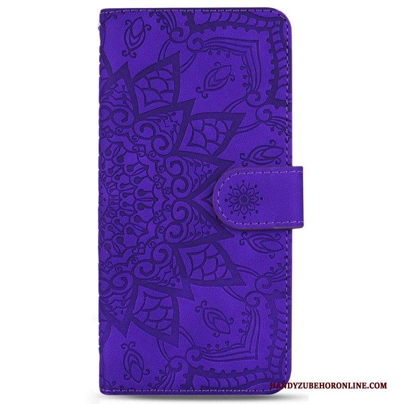 Custodia in pelle Samsung Galaxy S23 5G Elegante Mandala Strappy