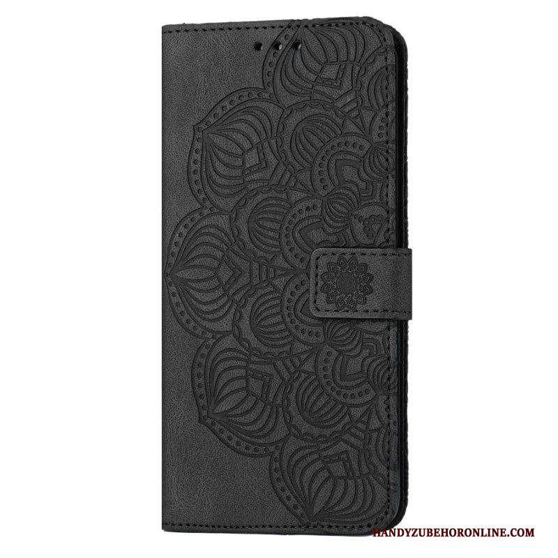 Custodia in pelle Samsung Galaxy S23 5G Mandala Strappy