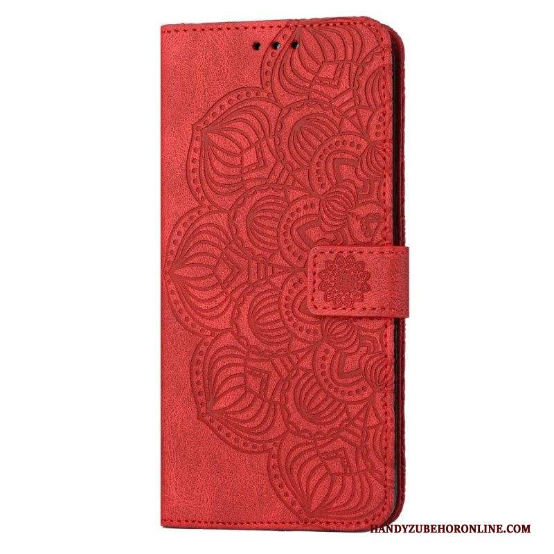 Custodia in pelle Samsung Galaxy S23 5G Mandala Strappy