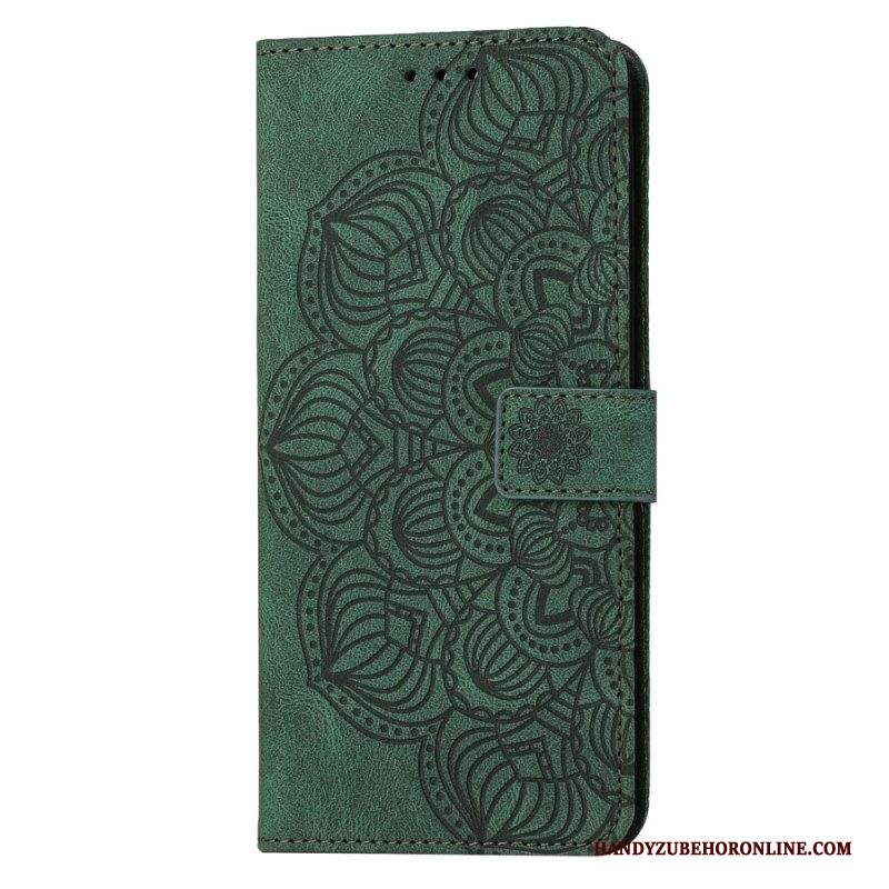 Custodia in pelle Samsung Galaxy S23 5G Mandala Strappy