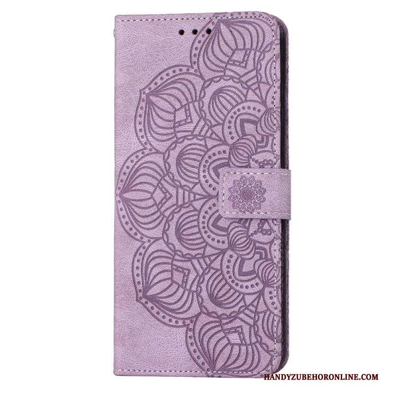 Custodia in pelle Samsung Galaxy S23 5G Mandala Strappy