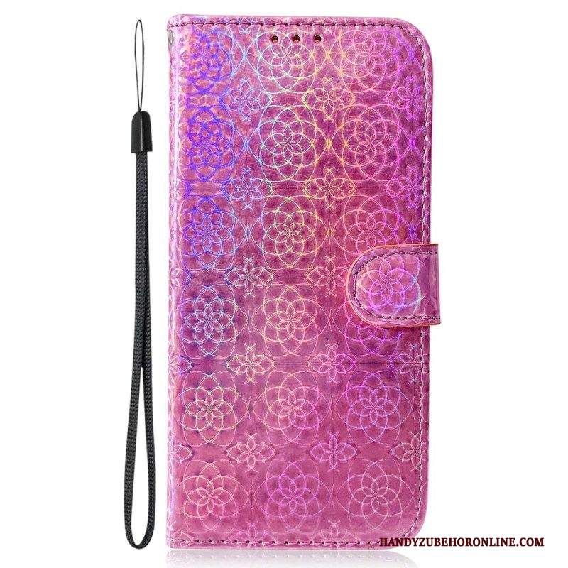 Custodia in pelle Samsung Galaxy S23 5G Stile Discoteca