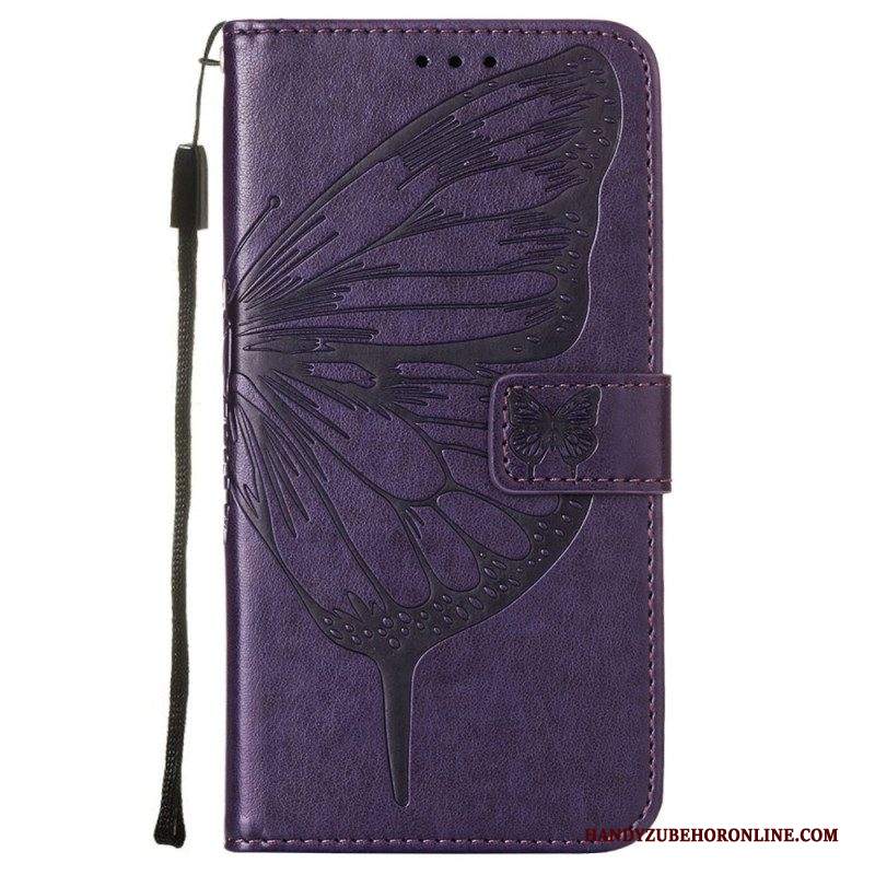 Custodia in pelle Samsung Galaxy S23 Plus 5G Farfalla Barocco Strappy