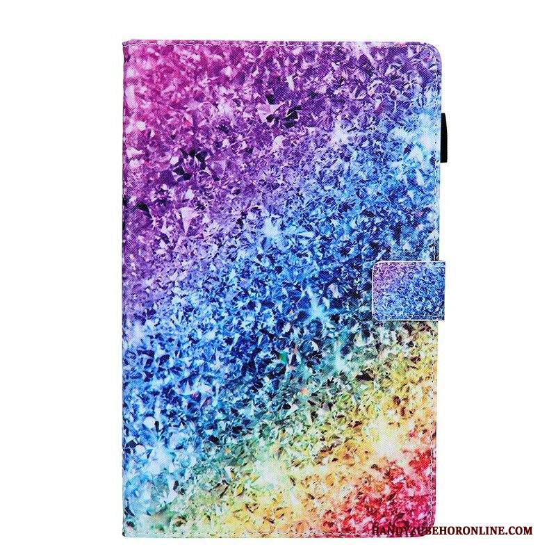 Custodia in pelle Samsung Galaxy Tab A7 Lite Elemento Paillettes