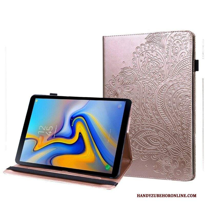 Custodia in pelle Samsung Galaxy Tab A7 Lite Fiore Mandala