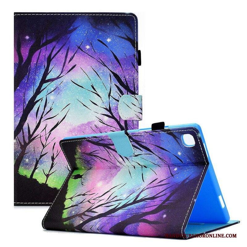 Custodia in pelle Samsung Galaxy Tab A7 Lite Foresta Notturna