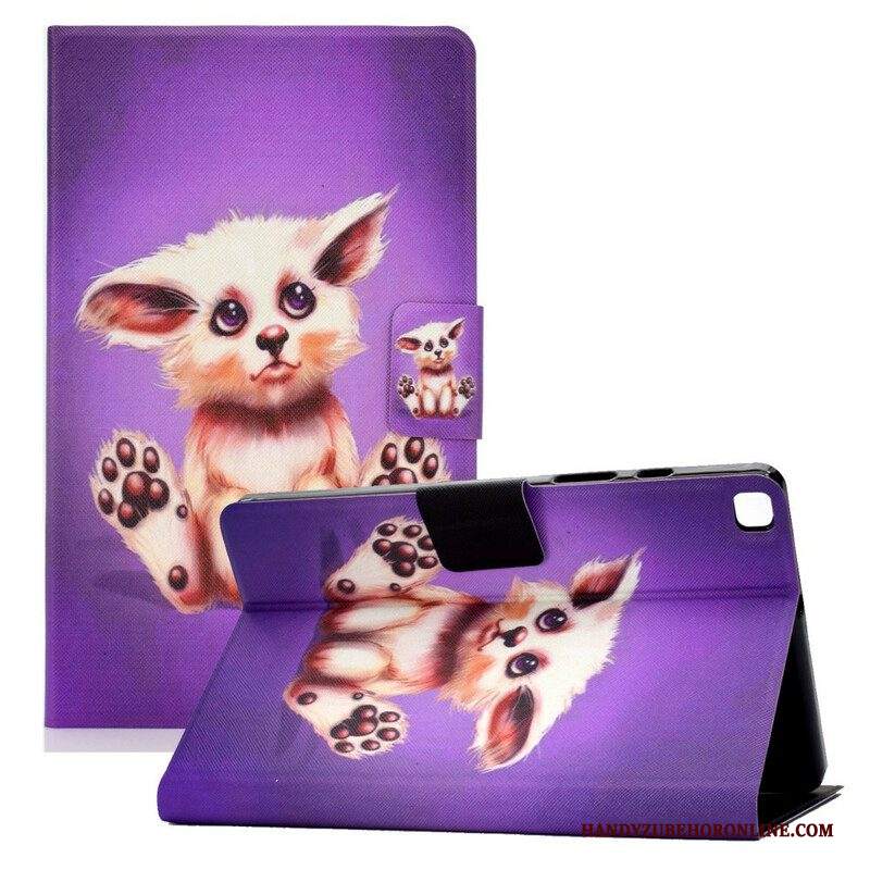 Custodia in pelle Samsung Galaxy Tab A7 Lite Gatto Divertente