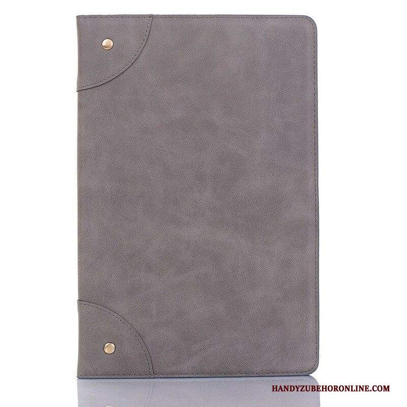 Custodia in pelle Samsung Galaxy Tab A7 Lite Rivetti Vintage In Ecopelle