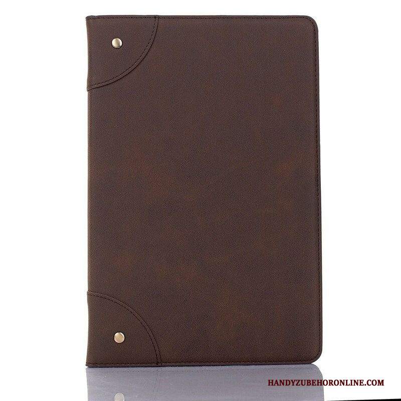 Custodia in pelle Samsung Galaxy Tab A7 Lite Rivetti Vintage In Ecopelle