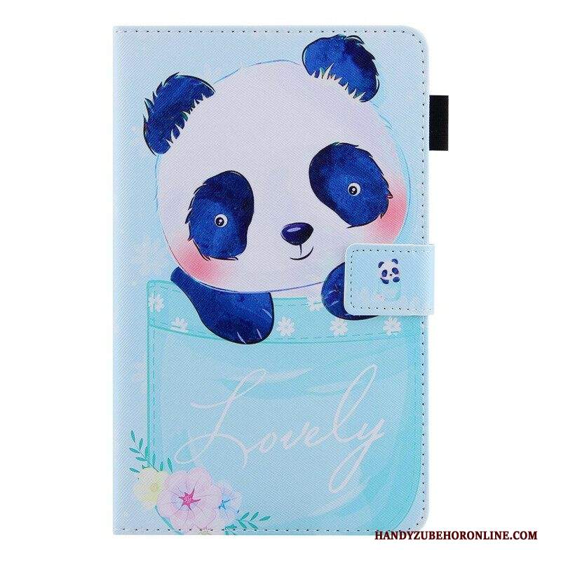 Custodia in pelle Samsung Galaxy Tab A7 Lite Simpatico Panda