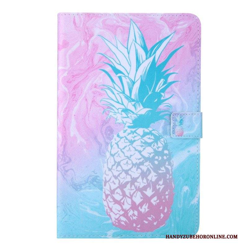 Custodia in pelle Samsung Galaxy Tab A8 (2021) Disegno Di Ananas