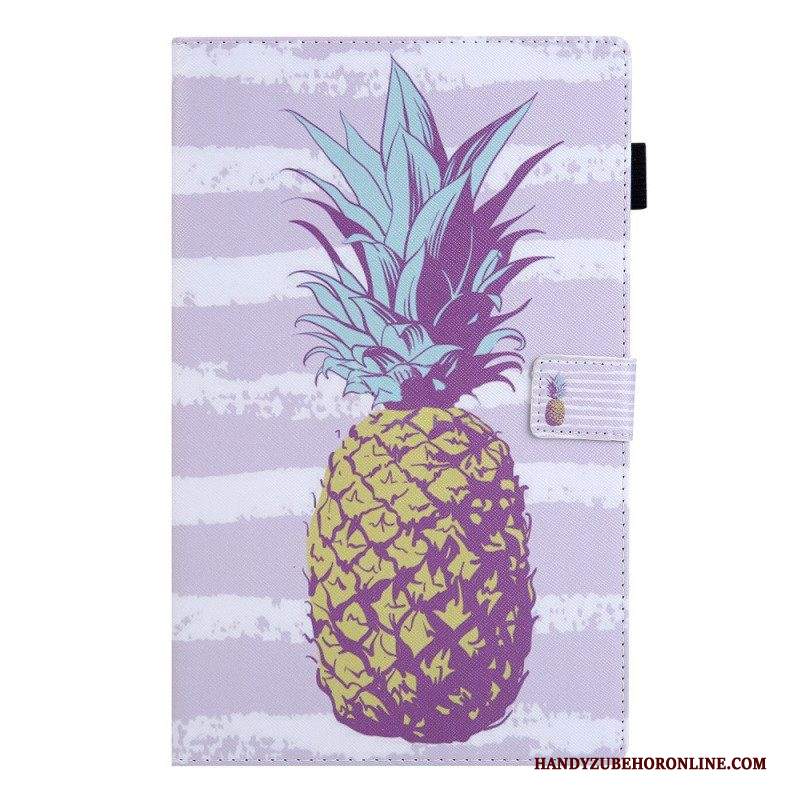 Custodia in pelle Samsung Galaxy Tab A8 (2021) Disegno Di Ananas