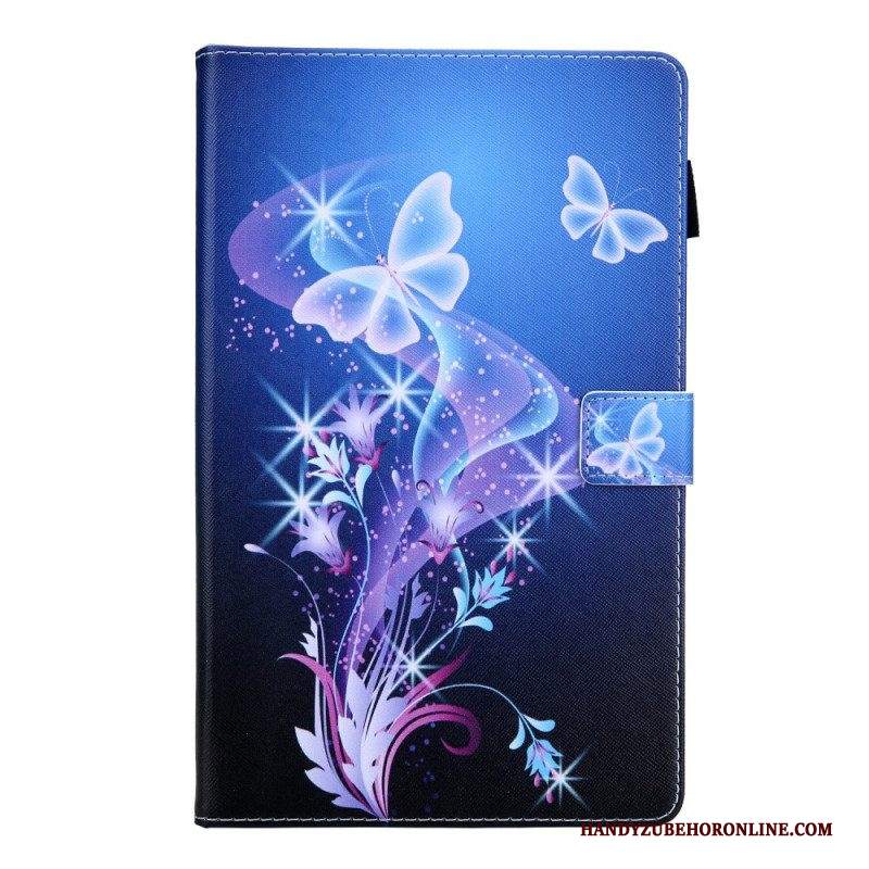 Custodia in pelle Samsung Galaxy Tab A8 (2021) Farfalle Colorate