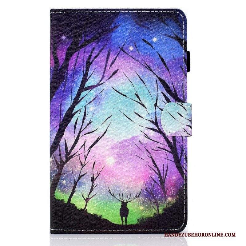 Custodia in pelle Samsung Galaxy Tab A8 (2021) Foresta Notturna