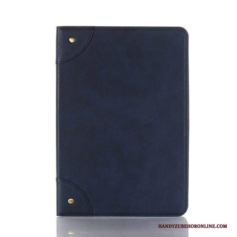 Custodia in pelle Samsung Galaxy Tab S8 Plus / Tab S7 Plus Rivetti Vintage In Ecopelle