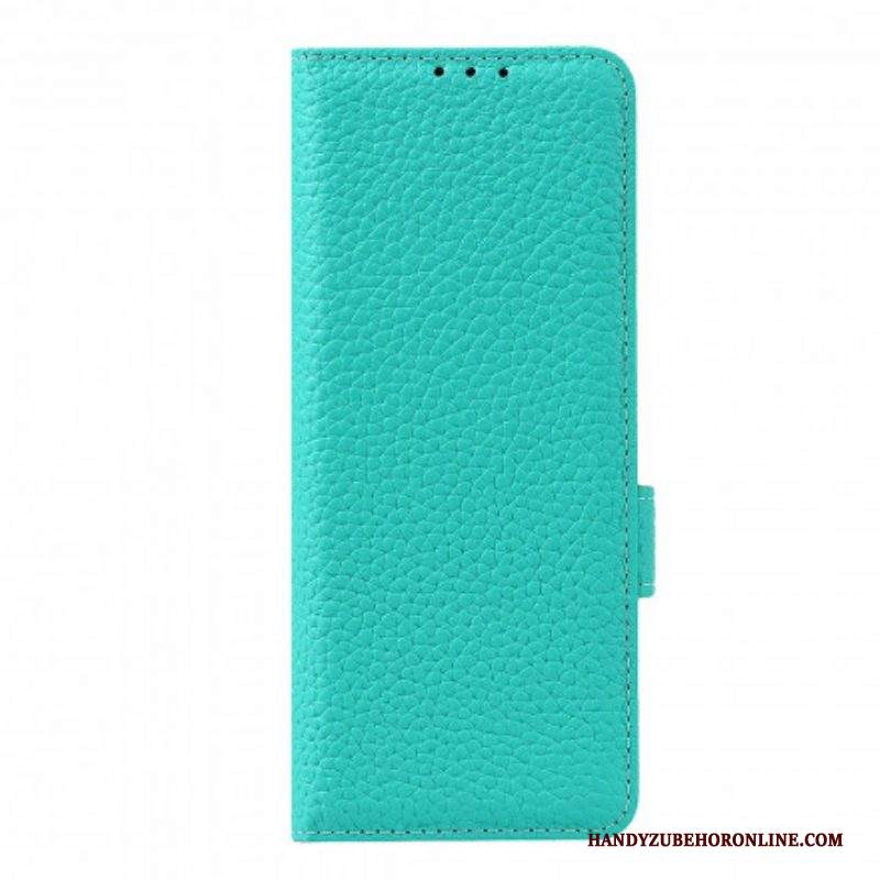 Custodia in pelle Samsung Galaxy Z Fold 3 5G Vera Pelle Di Litchi